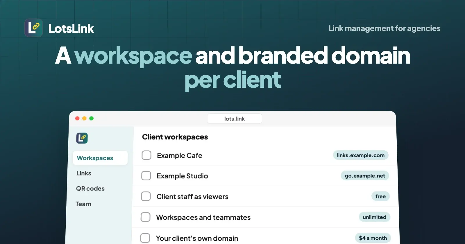 Link Management for Agencies: A Workspace and Branded Domain per Client